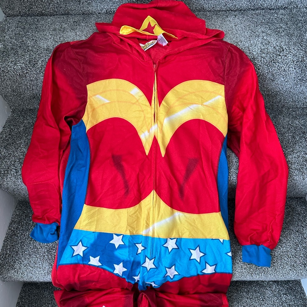 Wonder Woman onesie with detachable cape!